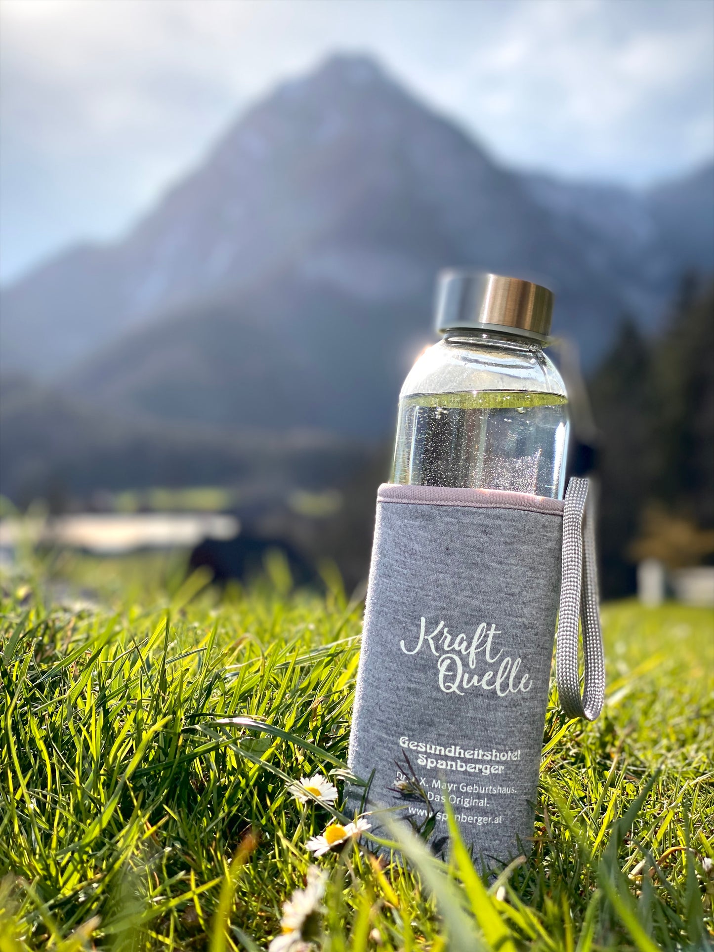 Glasflasche „Kraftquelle“